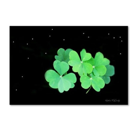 Kathie McCurdy 'Starry Night Clover' Canvas Art,22x32